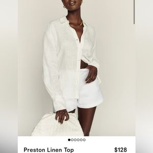 Reformation Preston linen top